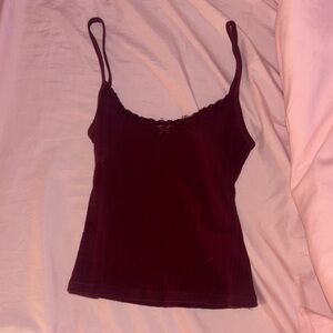 Harlow Deep Red Lace Camisole